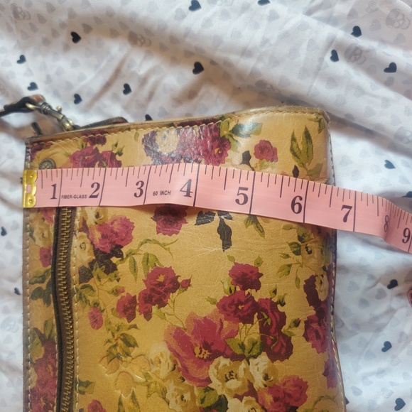 Patricia Nash Genuine Leather Floral Crossbody Bag - Picture 11 of 12